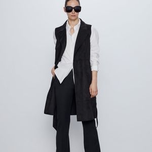 Zara faux suede vest